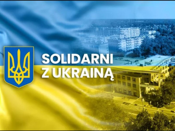 Obraz przedstawia Solidarni z Ukrainą