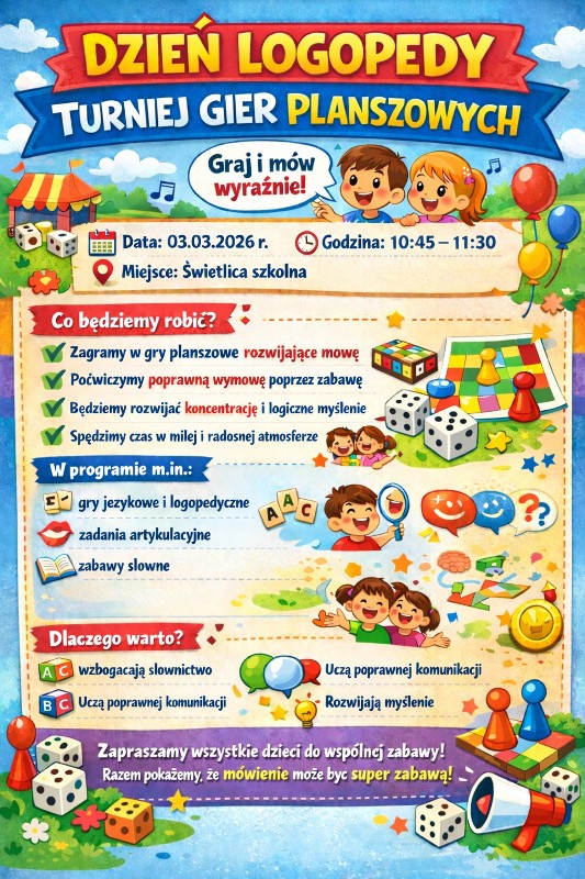 Więcej o: Europejski Dzień Logopedy w naszej szkole